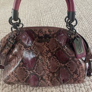 Coach Madison Embossed Python 'Sophia' Satchel Handbag
